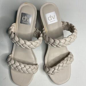 Dolce Vita Cream Braided Slide Sandals